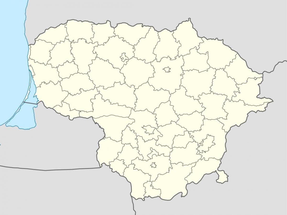Zemljevid Litva vektor
