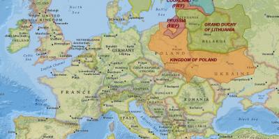 Zemljevid Litva zgodovina