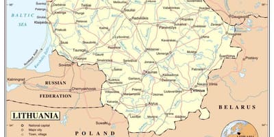 Zemljevid letališča Litva